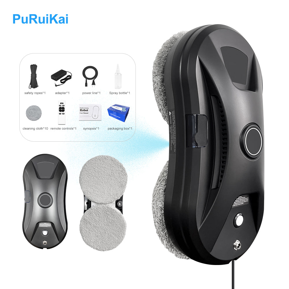 Automatic Window Cleaning Robot, Auto Water Spray,AI Path Planning,Remote Control