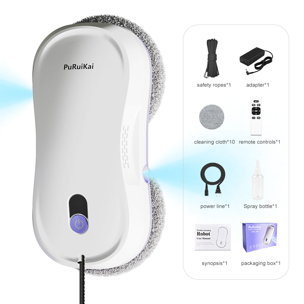 Auto Robot Window Cleaner Edge Detection Remote Robotic Windows Washer