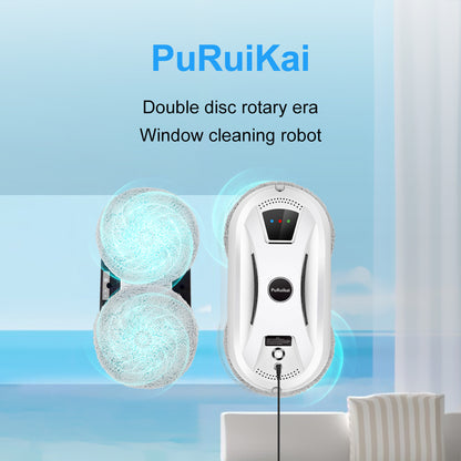 Dual spinning pads window robot