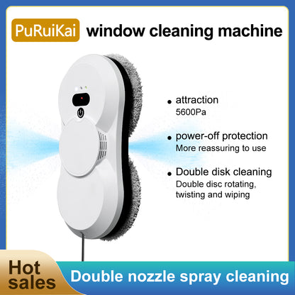 HCR-18 Automatic Window Cleaner | Smart Glass Cleaning Robot,Ultra-Thin Automatic Dual Water Spray Robot