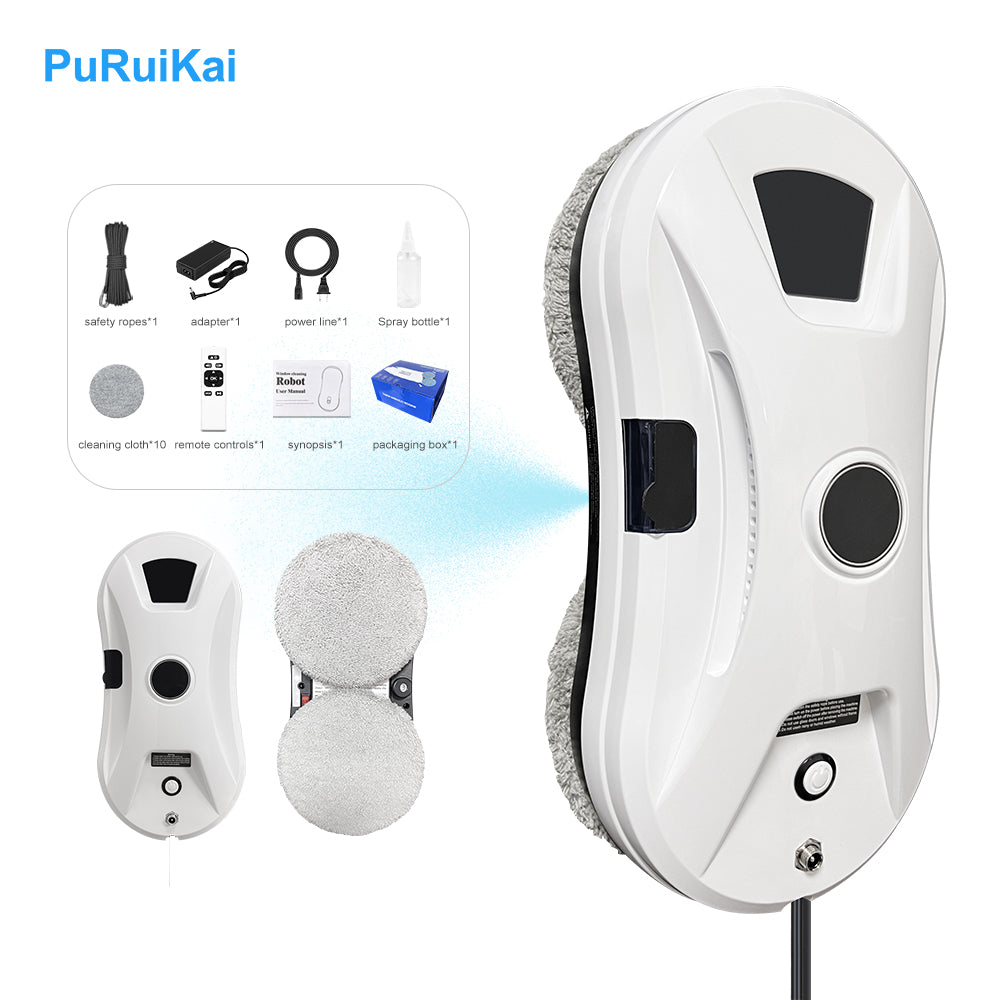 PuRuiKai Window Cleaning Robot  Auto-Spray Window Cleaner