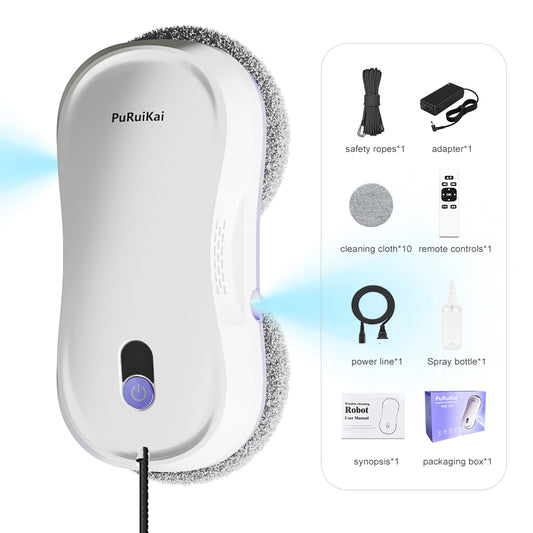 Auto Robot Window Cleaner Edge Detection Remote Robotic Windows Washer