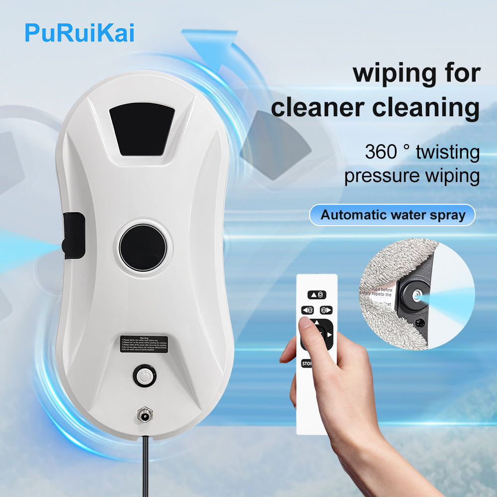 PuRuiKai Window Cleaning Robot  Auto-Spray Window Cleaner