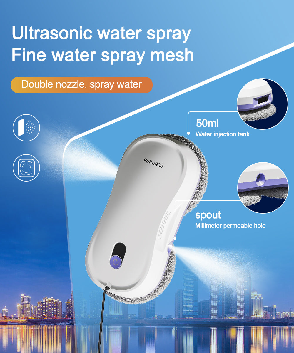 Auto Robot Window Cleaner Edge Detection Remote Robotic Windows Washer